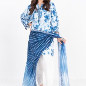 ALKARAM Spring Summer Unstitched Lawn 2025 at Anjum Afroz Fashion House| SS-83-25-1-Blue-1